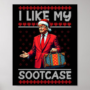 Póster Gracioso Meme Santa Trump 2024 Hombres Navidad Me 