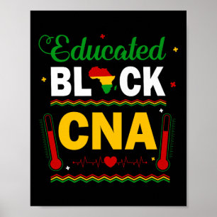Póster Gracioso Mes de Historia Negra Educado Enfermera d