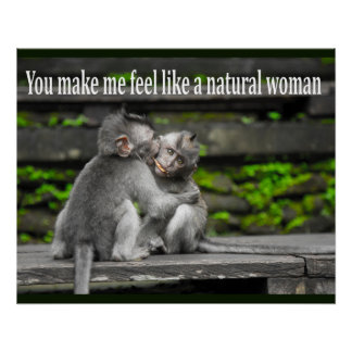 Póster Gracioso mono Ape Gorilla Nemes con graciosos dich