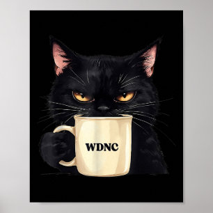 Póster Gracioso No Nos Importa Wdnc Club Black Cat Guay W
