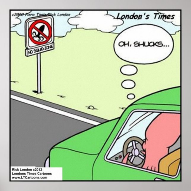 Póster Gracioso No Squid Zone Poster (Frente)