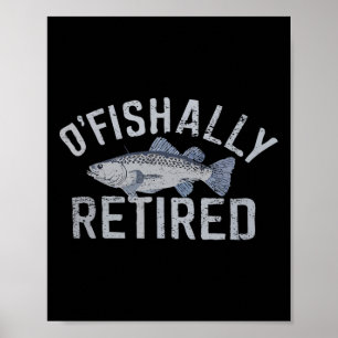 Póster Gracioso O'fisha Tee Para La Pesca Jubilada