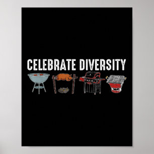 Póster Gracioso parrillado Bbq Regalo Fumador Hombres Muj