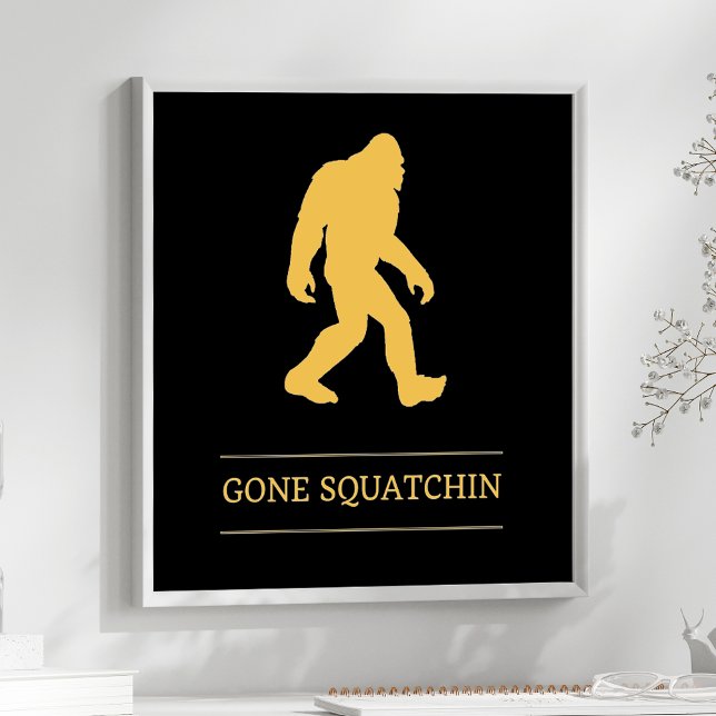 Póster Gracioso Pato Grande Gone Squatchin Sasquatch (Subido por el creador)