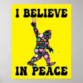 Póster Gracioso pie de playa que creo en la paz