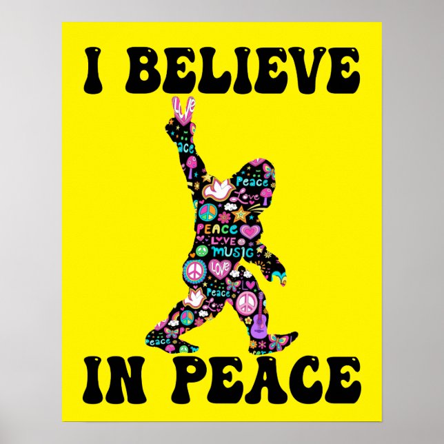 Póster Gracioso pie de playa que creo en la paz (Frente)