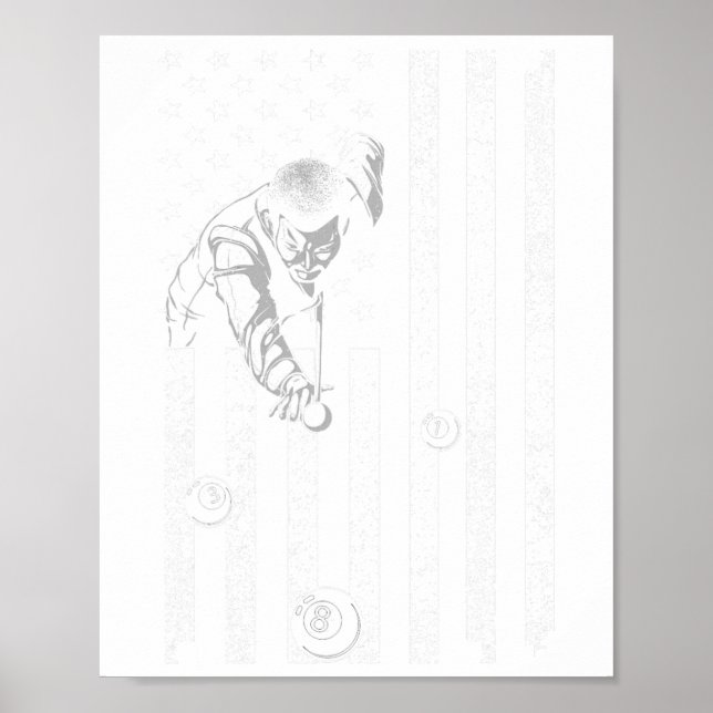 Póster Gracioso Pool Art Para Hombres Mujeres Billiard Lo (Frente)