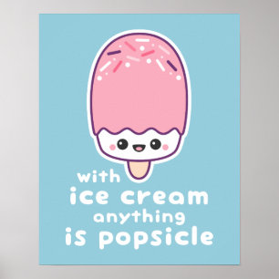 Póster Gracioso Popsicle Pun