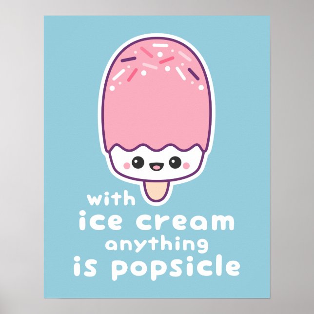 Póster Gracioso Popsicle Pun (Frente)