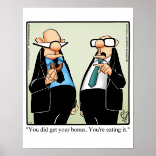 Póster Gracioso Poster de bono por trabajo