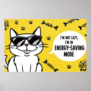 Póster Gracioso Poster de gato, gato Personalizado con ga