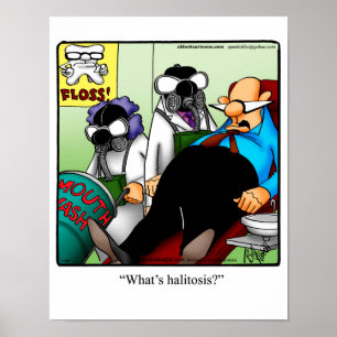 Póster Gracioso Poster de humor dental "Halitosis"