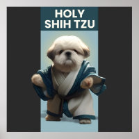 Gracioso Poster de Perro Shi Tzu