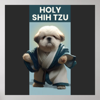 Póster Gracioso Poster de Perro Shi Tzu