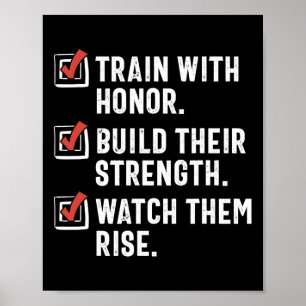 Póster Gracioso profesor de artes marciales Karate Instru