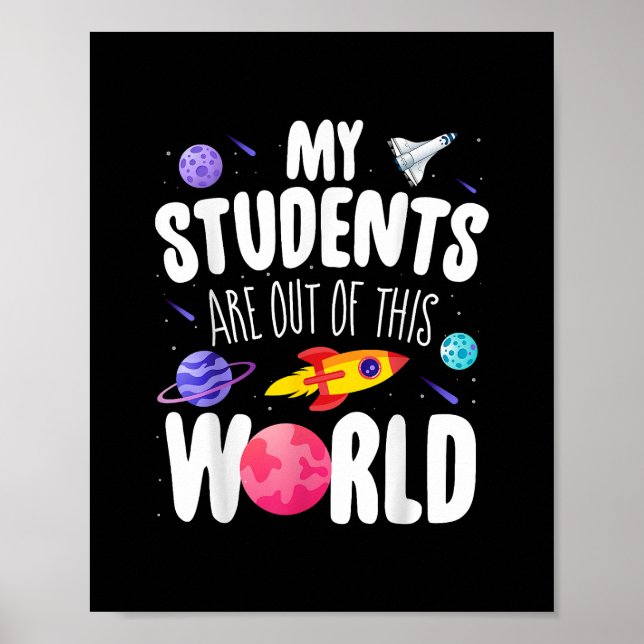 Póster Gracioso Profesor Tee Mis Estudiantes Están Fuera  (Frente)