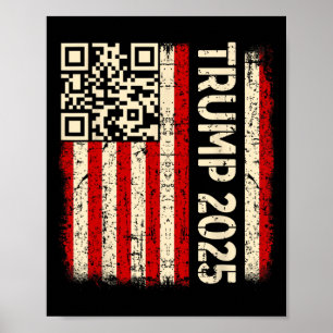 Póster Gracioso Qr Donald Trump bailando con el vídeo de 