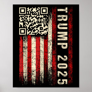 Póster Gracioso Qr Donald Trump bailando con el vídeo de