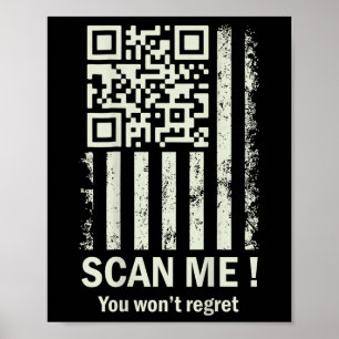 Póster Gracioso Qr Scan Me Trump 45_47 Tee Trump Dancing 
