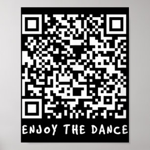 Póster Gracioso Qr Trump Bailando código interactivo _1