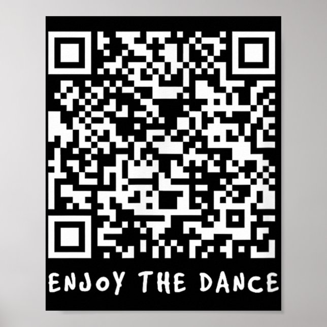 Póster Gracioso Qr Trump Bailando código interactivo _1 (Frente)