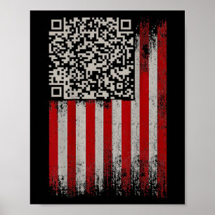 Póster Gracioso Qr Trump con código de baile