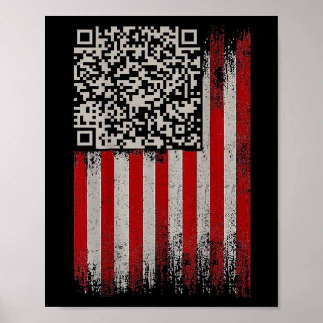 Póster Gracioso Qr Trump con código de baile (Frente)