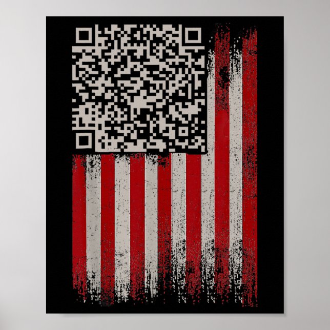 Póster Gracioso Qr Trump Dancing Dance Code (Frente)