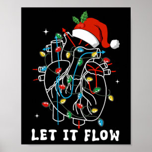 Póster Gracioso Que fluya Anatomía Corazón Enfermera Card