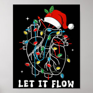 Póster Gracioso Que fluya Anatomía Corazón Enfermera Card