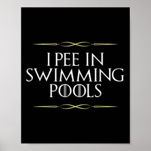 Póster Gracioso Que Pido En Las Piscinas Gráfica De Noved