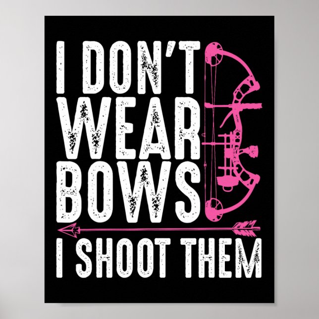 Póster Gracioso Regalo De Arquetería Para Mujeres Cazador (Frente)