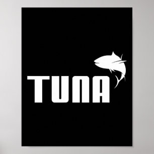 Póster Gracioso regalo de atún rojo para pesca en aguas p