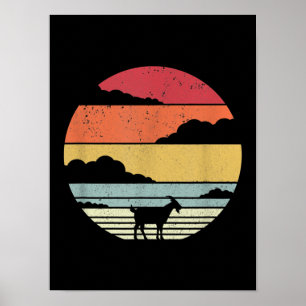 Póster Gracioso regalo de cabra vintage