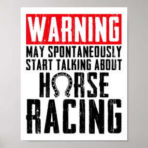 Póster Gracioso Regalo De Carreras De Caballo Para Hombre