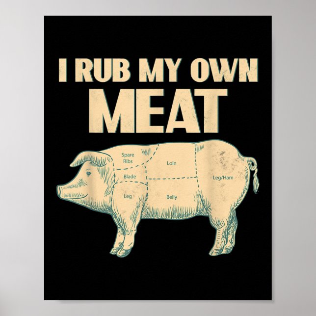 Póster Gracioso Regalo De Chef Bbq _ Yo Ropando Mi Propia (Frente)