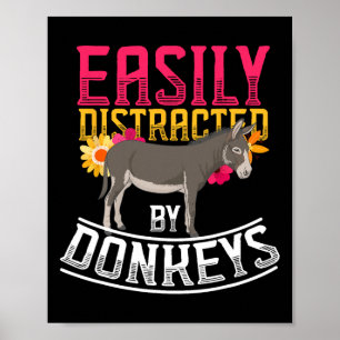 Póster Gracioso regalo de donkey para el amante de los an