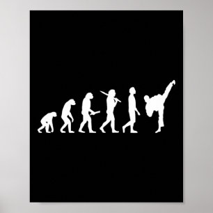 Póster Gracioso Regalo De Evolución De Karate Para Artist