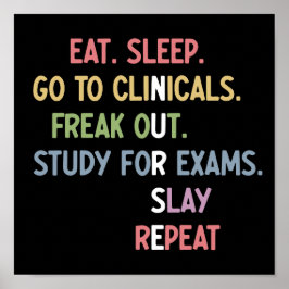 Póster Gracioso regalo de futuro de enfermeras en la escu