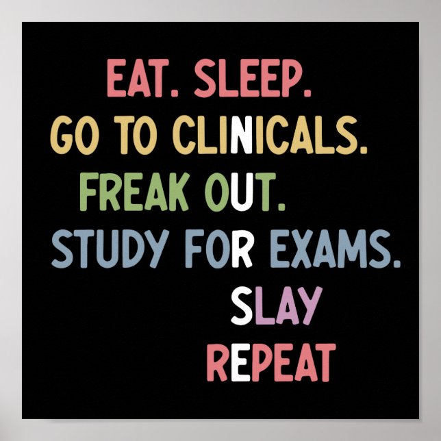 Póster Gracioso regalo de futuro de enfermeras en la escu (Frente)