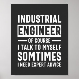 Póster Gracioso regalo de ingeniero industrial