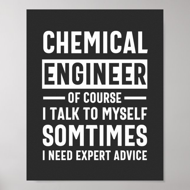 Póster Gracioso regalo de ingeniero químico (Frente)
