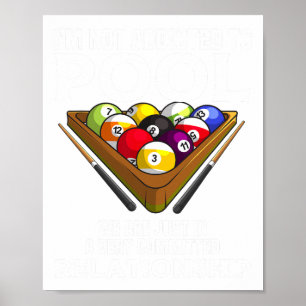 Póster Gracioso Regalo De Jugador De Piscina Para Hombres