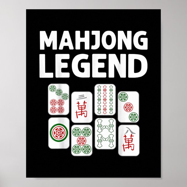 Póster Gracioso regalo de Mahjong para hombres mujeres qu (Frente)