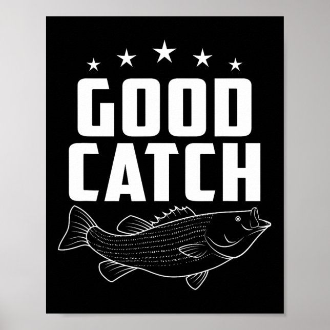 Póster Gracioso regalo de pesca Buena captura (Frente)