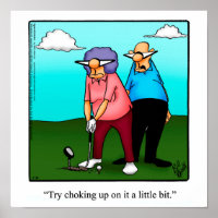 Gracioso regalo de Poster de Humor de Golf