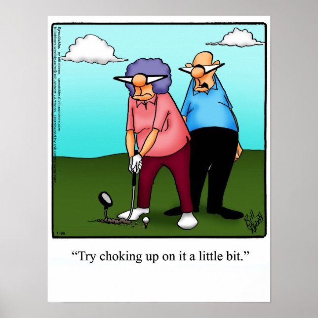 Póster Gracioso regalo de Poster de Humor de Golf (Frente)