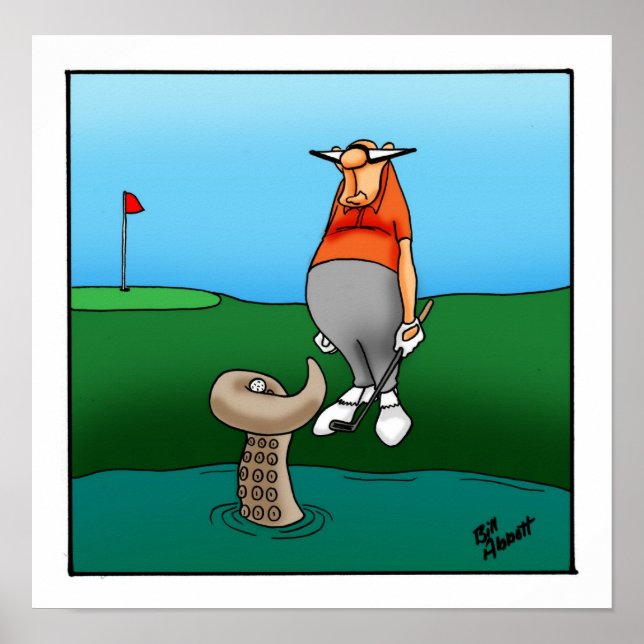 Póster Gracioso regalo de Poster de Humor de Golf (Frente)