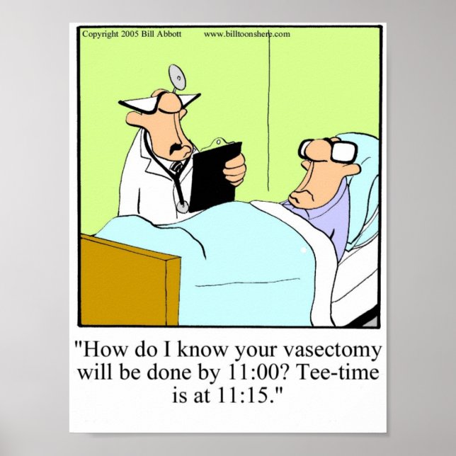 Póster Gracioso regalo de Poster de Humor de Golf (Frente)