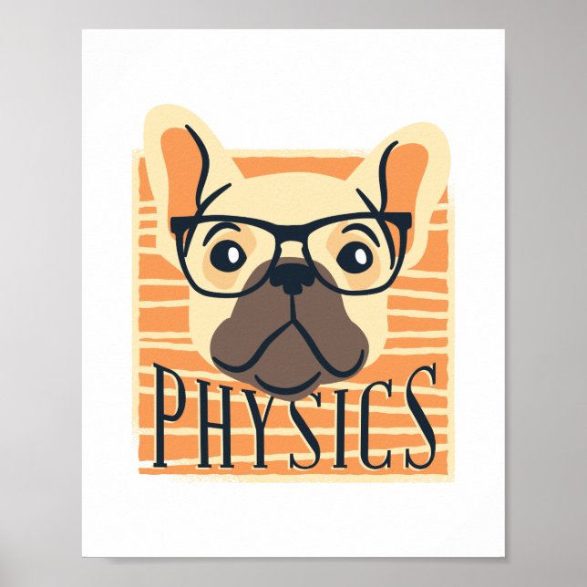 Póster Gracioso regalo de profesor de ciencias del Bulldo (Frente)